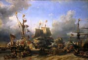 the embarkment of de ruyter at the battle of texel